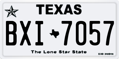 TX license plate BXI7057