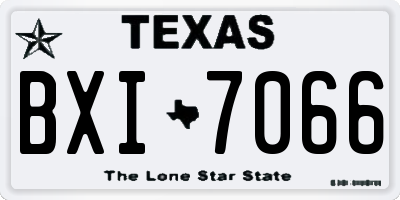 TX license plate BXI7066