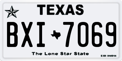 TX license plate BXI7069