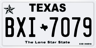 TX license plate BXI7079