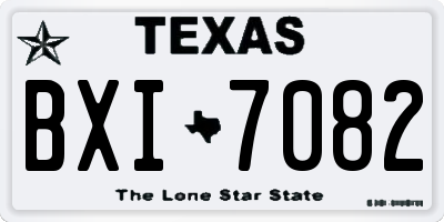 TX license plate BXI7082
