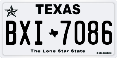 TX license plate BXI7086