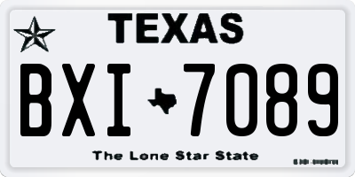 TX license plate BXI7089