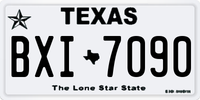 TX license plate BXI7090