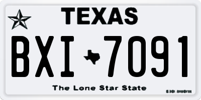 TX license plate BXI7091