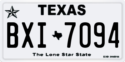 TX license plate BXI7094