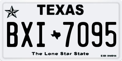 TX license plate BXI7095