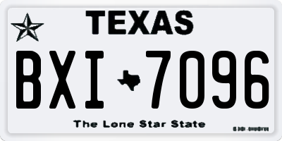 TX license plate BXI7096