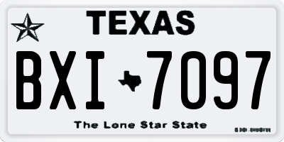TX license plate BXI7097