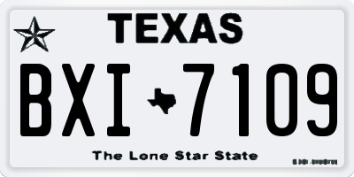 TX license plate BXI7109