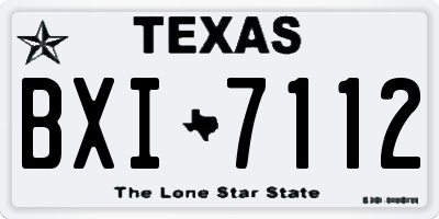TX license plate BXI7112