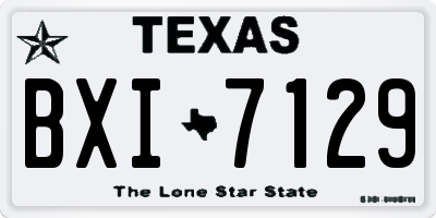 TX license plate BXI7129