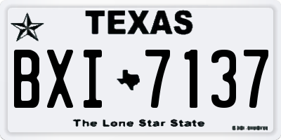 TX license plate BXI7137
