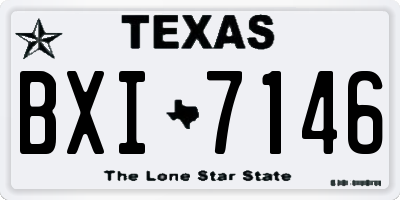 TX license plate BXI7146