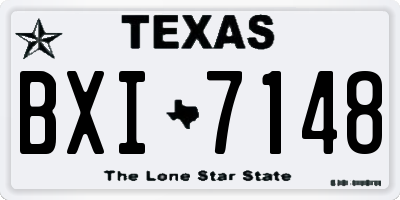 TX license plate BXI7148