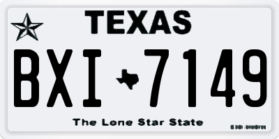 TX license plate BXI7149