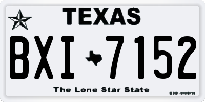 TX license plate BXI7152