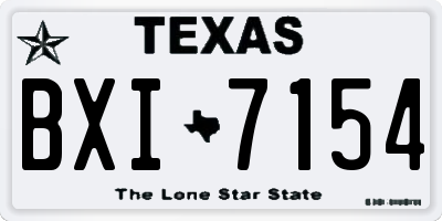 TX license plate BXI7154