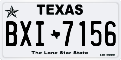 TX license plate BXI7156