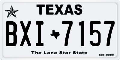TX license plate BXI7157