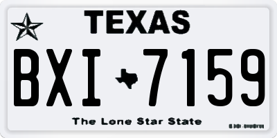 TX license plate BXI7159