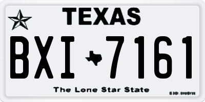 TX license plate BXI7161
