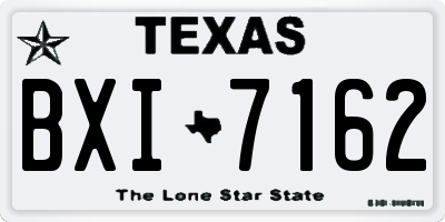 TX license plate BXI7162