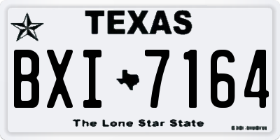TX license plate BXI7164