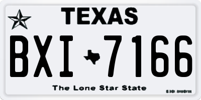 TX license plate BXI7166