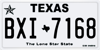TX license plate BXI7168