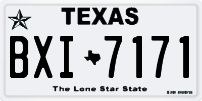 TX license plate BXI7171