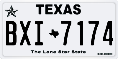 TX license plate BXI7174