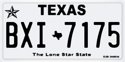 TX license plate BXI7175