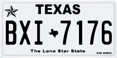 TX license plate BXI7176