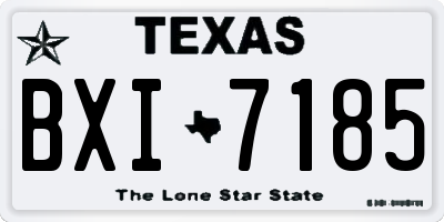 TX license plate BXI7185
