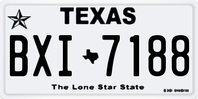 TX license plate BXI7188