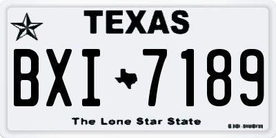 TX license plate BXI7189
