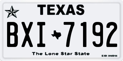 TX license plate BXI7192