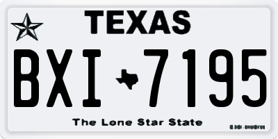 TX license plate BXI7195