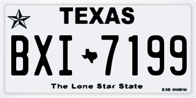 TX license plate BXI7199