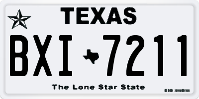 TX license plate BXI7211