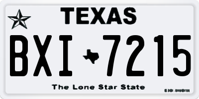 TX license plate BXI7215