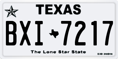 TX license plate BXI7217