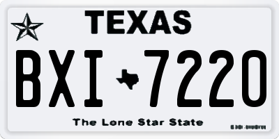 TX license plate BXI7220