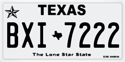 TX license plate BXI7222
