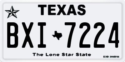 TX license plate BXI7224