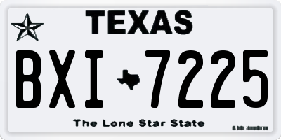 TX license plate BXI7225