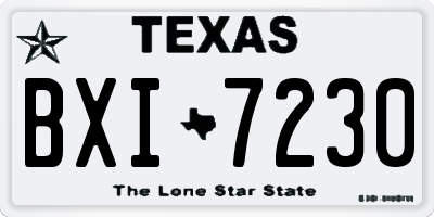 TX license plate BXI7230