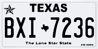 TX license plate BXI7236