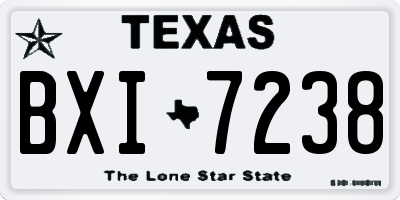 TX license plate BXI7238